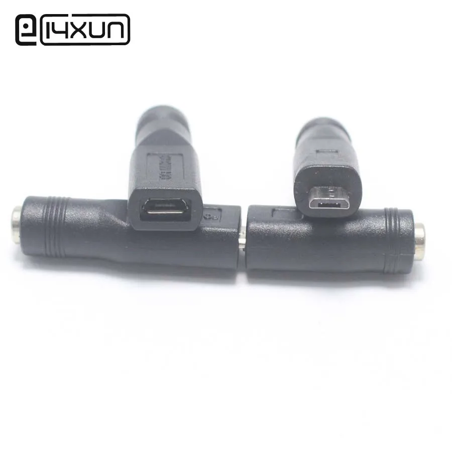 

1pcs 5.5 x 2.1 mm Female jack to 5pin Micro USB Male Plug 90 / 180 Degrees DC Power Connector Adapter for Android
