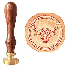 Mdlg винтажный Китайский Зодиак Телец Бык персонализированное приглашение на свадьбу восковое уплотнение штамп палочки Палисандр Ручка набор(Sta