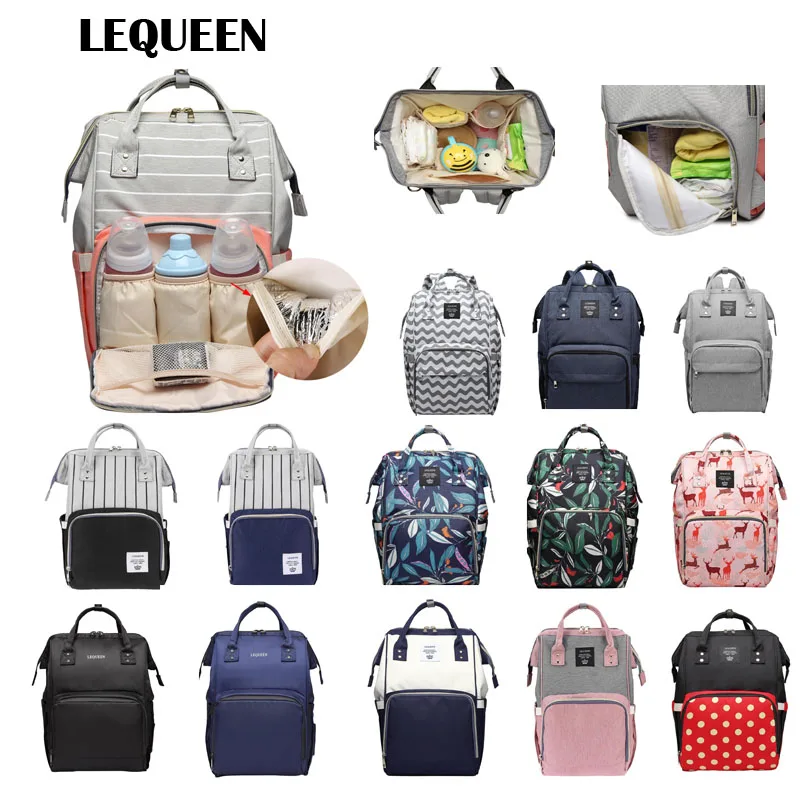 

LEQUEEN Brand Baby Diaper Bag Backpack Mommy Maternity Nappy Bag Large Capacity Baby Care Bags Mummy Maternity Nappy Bags