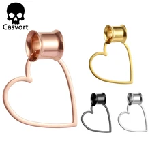 Casvort новые съемные в форме сердца Висячие беруши пирсинг ювелирные изделия для тела из нержавеющей стали ушные Датчики Тоннели носилки