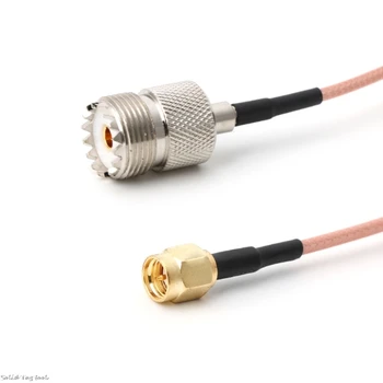 

RG316 Cable Jumper Pigtail UHF SO239 Female PL259 to SMA Male Plug Crimp Adapter
