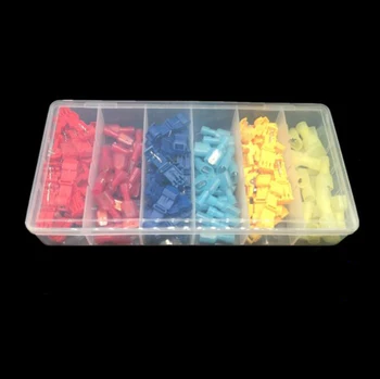 

120 PCs T type break-free main line branch clamp combination box terminal