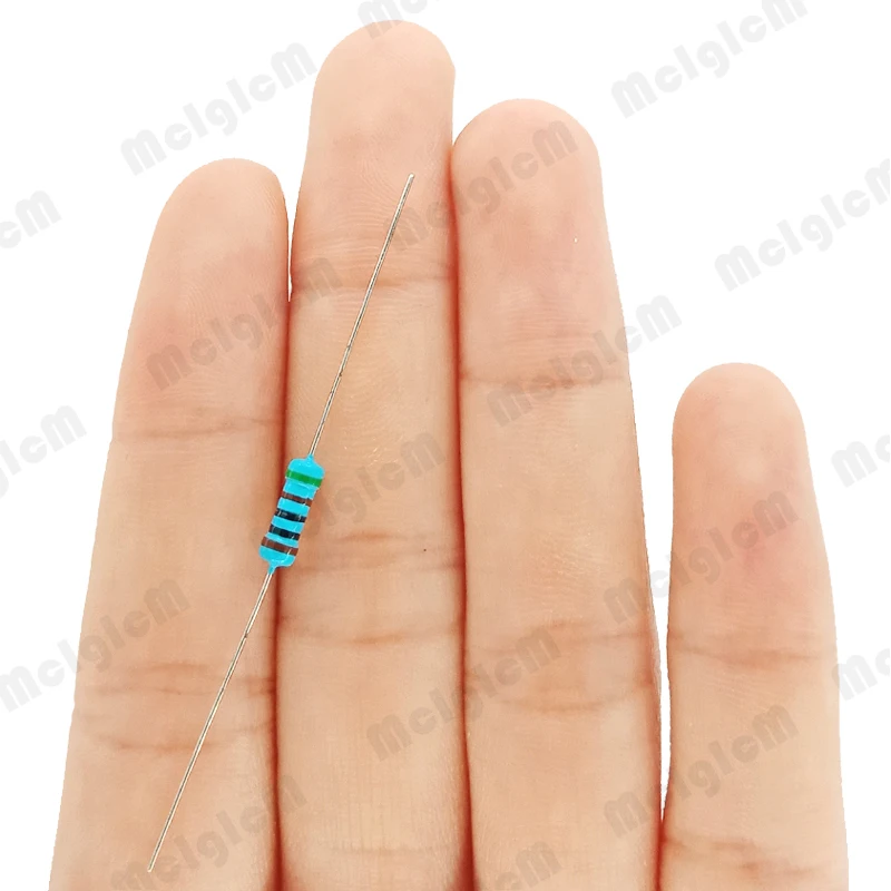 MCIGICM 100pcs 1/2W Metal film resistor 0.5 w 0.33R-2.2M ohm resistors 1K 10K 100K