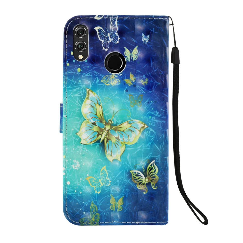 Чехол Кошелек для Huawei P Smart Y5 Y6 Y7 2017 Y9 2018 2019 Honor 8X Max 8A Note 10 9 lite 10i 7C 7A Pro откидной из