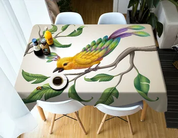 

2017 New bird 3D Tablecloth polyester Dinner Table Cloth Macrame Decoration Table Cover