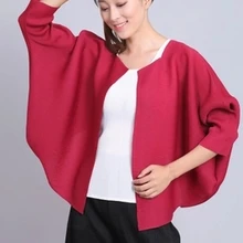 Miyake fold slash шеи с коротким рукавом, пальто типа летучая мышь