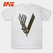 Men T Shirt Ragnar Lothbrok Vikings 100% Cotton T-Shirt 2017 Gift For Boy Friend Quality Print Short Sleeve Cotton O Neck Tee