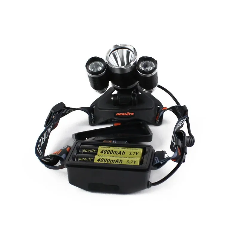 Подробнее о BORUIT 8000лм 3* XM-L2 светодиодный налобный фонарь USB лампа+ 2*18650+ зарядное устройство Кемпинг Рыбалка Велоспорт