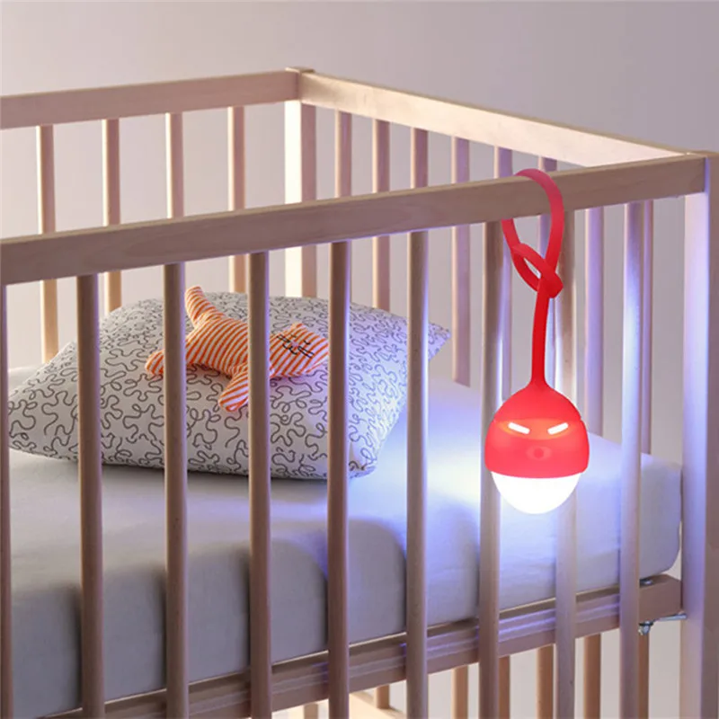 Buy LED Silicone Lamp Portable USB Hanging Night Light Bed Home Decoration Baby