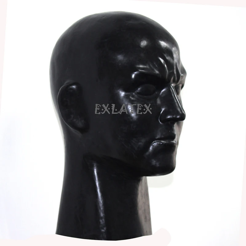 Latex Hood Sex Dolls male deadpool mask bondage hood latex dog mask-black (1)