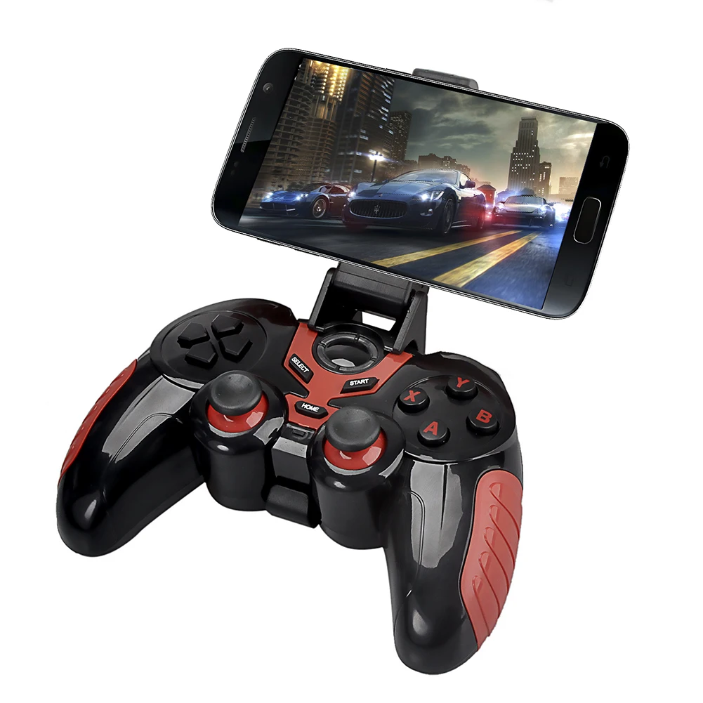 Wireless Bluetooth Game Controller with Phone Holder Gaming Joystick Gamepad for Android for iOS Tablet PC