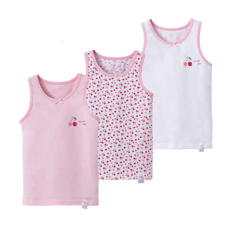 Retail camisoles for girls children tanks tops cotton camisoles underwear vests girl kids underwear tanks camisoles 03