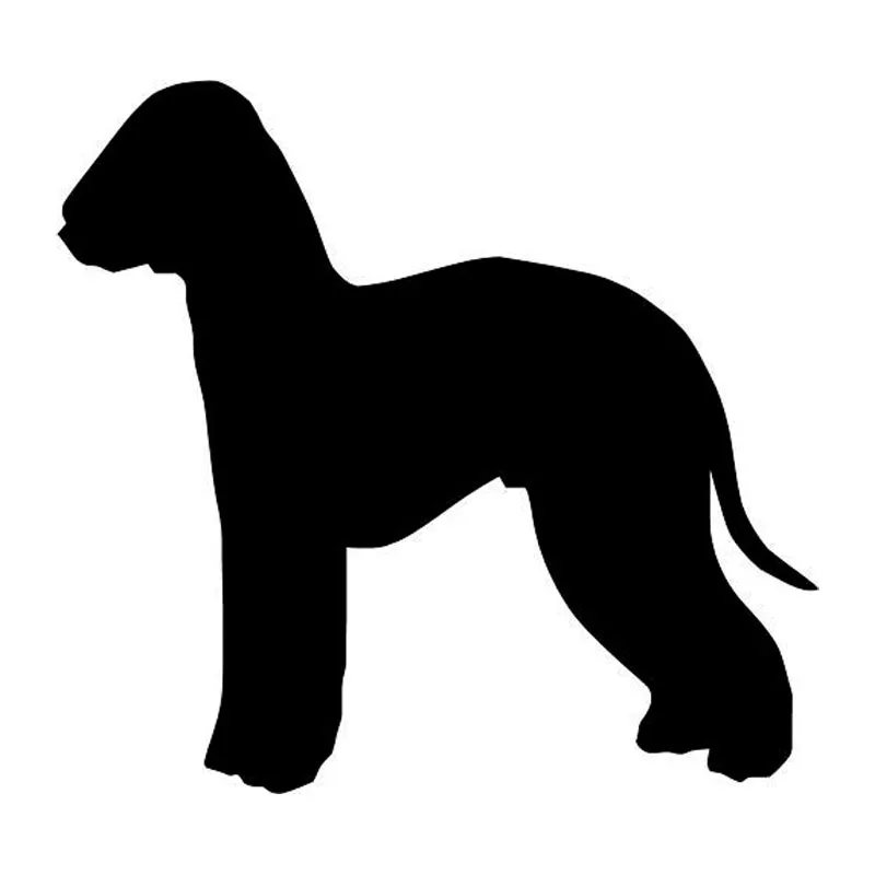 

14.2*13.2CM Bedlington Terrier Dog Vinyl Decal Reflective Car Stickers Car Styling Decoration Black/Silver S1-0429