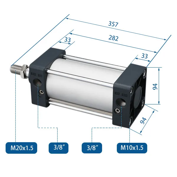 

Optional magnet SC80*175 Free shipping Standard air cylinders 80mm bore 175mm stroke single rod double acting pneumatic cylinder