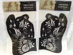 2 шт. Новая коллекция временные повторного использования татуировки трафарета Хна тату паста шаблон ног картина Книги по искусству для