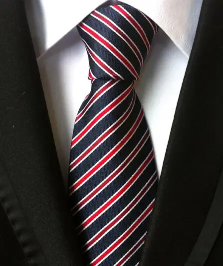 Модные галстуки классические мужские полосатые желтые темно-синие свадебные галстуки жаккардовые плетёные шелковые мужские Одноцветный галстук галстуки в горошек - Цвет: LUC-23