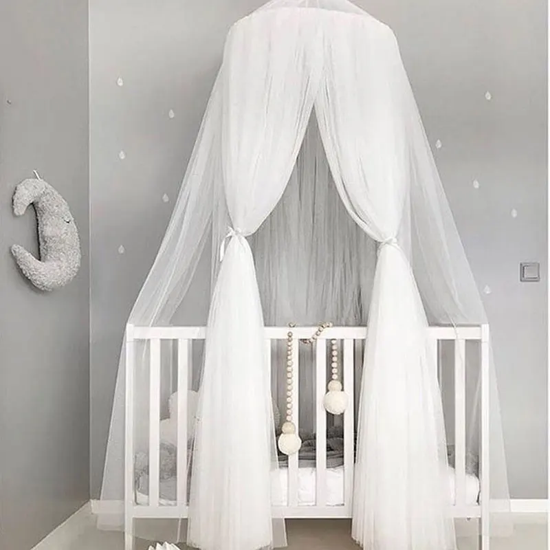 

Breathable Palace Style Baby Play Tent Crib Netting Bed Mantle Bedding Nets Dome Tent Kids Room Decor Infant Room Bed Curtain