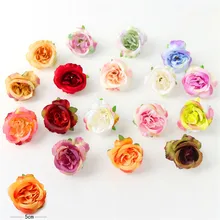 Новинка, 10 шт., искусственный цветок, 5 см., Шелковый цветок розы, голова, украшение для свадьбы, вечеринки, дома, сделай сам, венок, скрапбук, Подарочная коробка, ремесло