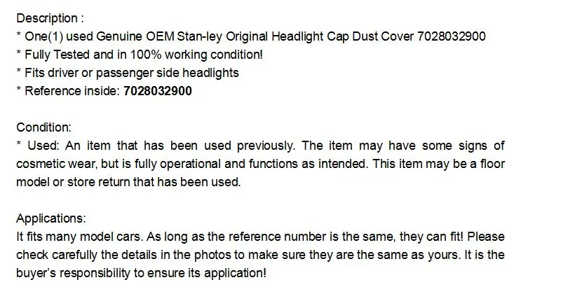 headlight cap stanley 11cm 7028032900