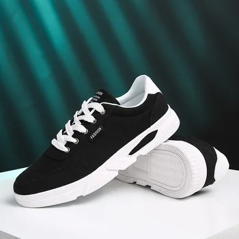 

Male Breathable Comfortable Casual Shoes Fashion Men Canvas Shoes Lace up Wear-resistant Men Sneakers NanX36