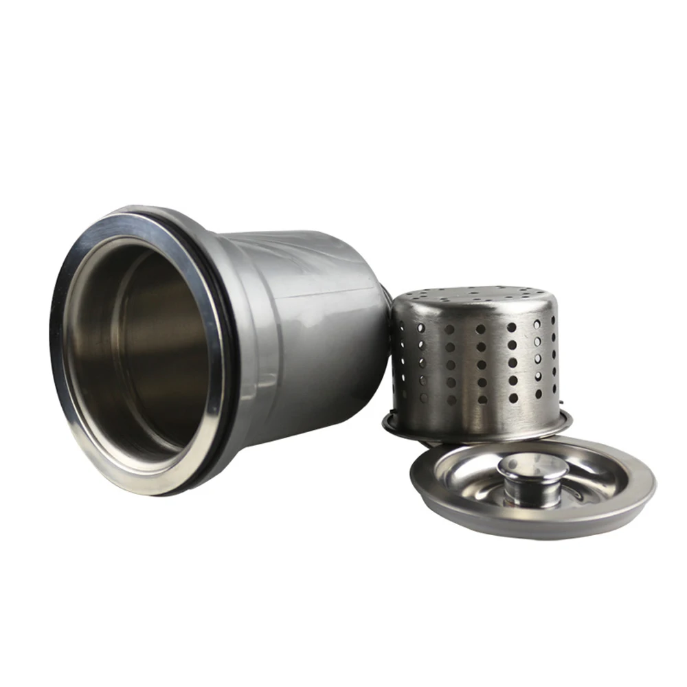 Talea Stainless Steel Kitchen Sink Drain Assembly Waste Strainer and Basket Strainer Stopper Waste Plug Sink Filter Trap Drainer