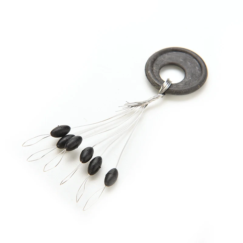 

100Pcs Black Fishing Space Bean Fish Ultra Soft Fishing Pin Accessory Tackle