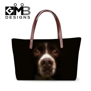 

High Quality Handbag For Women Animal Shoulder Messenger Bags Dog Print Dispalang Brand Big Tote Bags Women's Top-Handle Bags