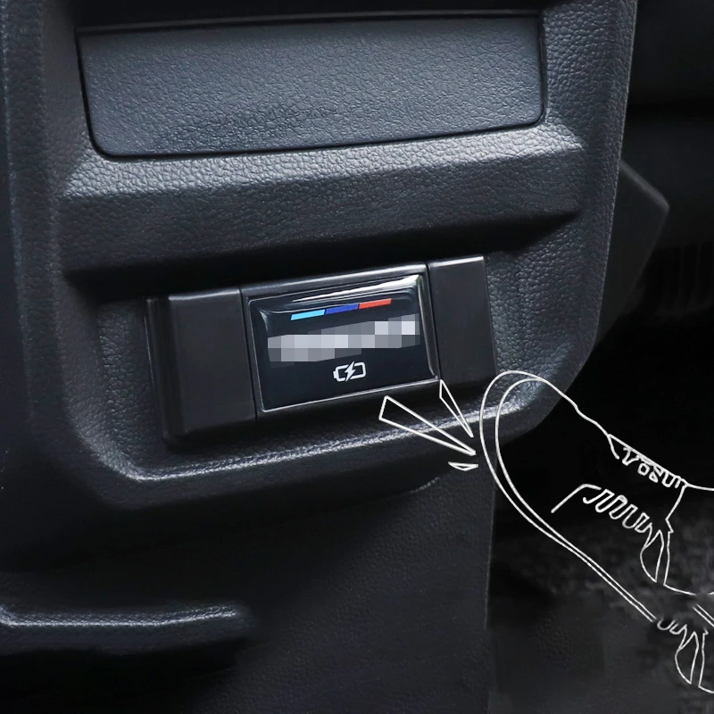 Для Tiguan второго поколения 2017 2019 Автомобильный задний USB противоударный защитный