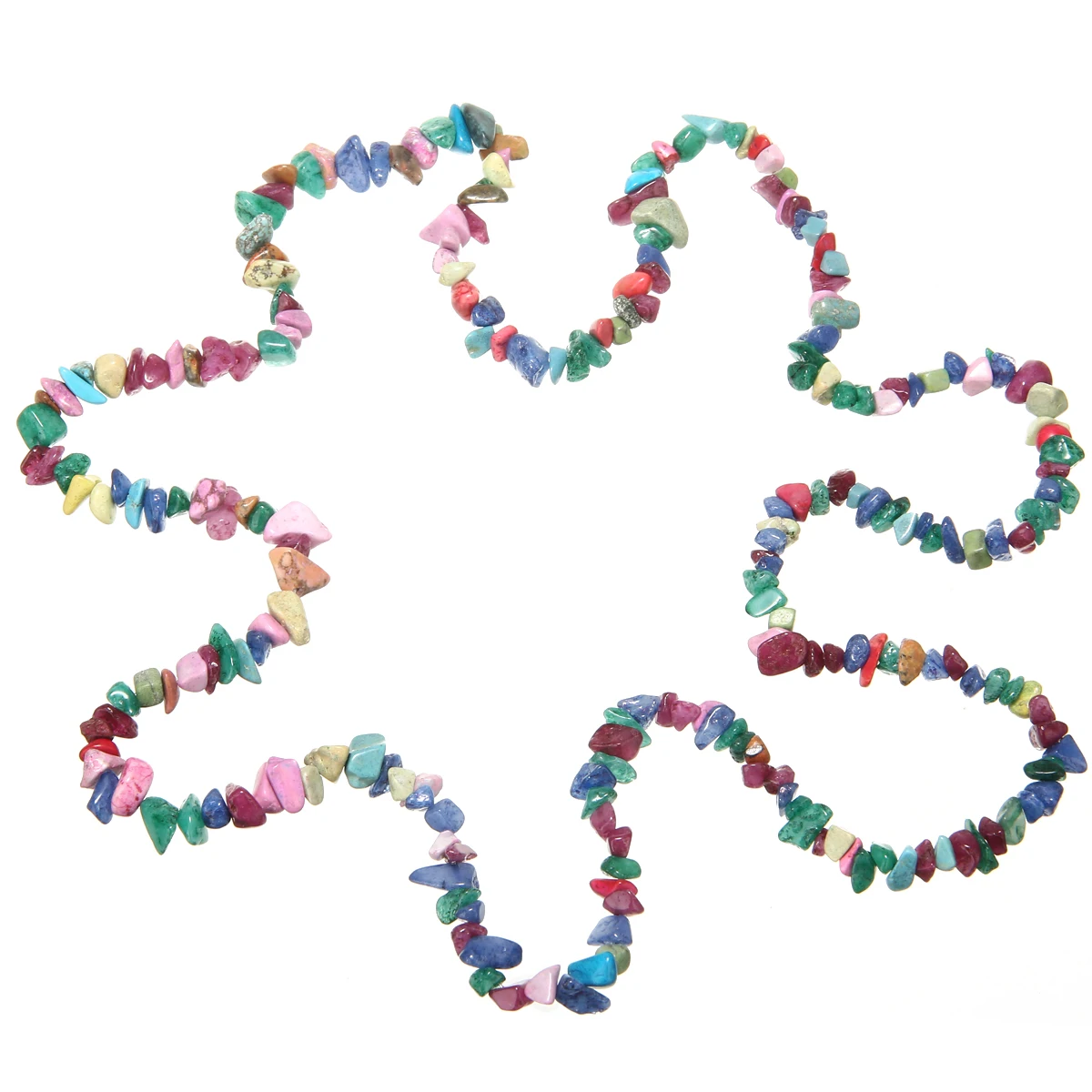 Gemstone Gravel Bead DIY Jewellery Bracelet Necklace 84cm Long Colorful Irregular Tumbled Stones For DIY Jewelry Ornaments
