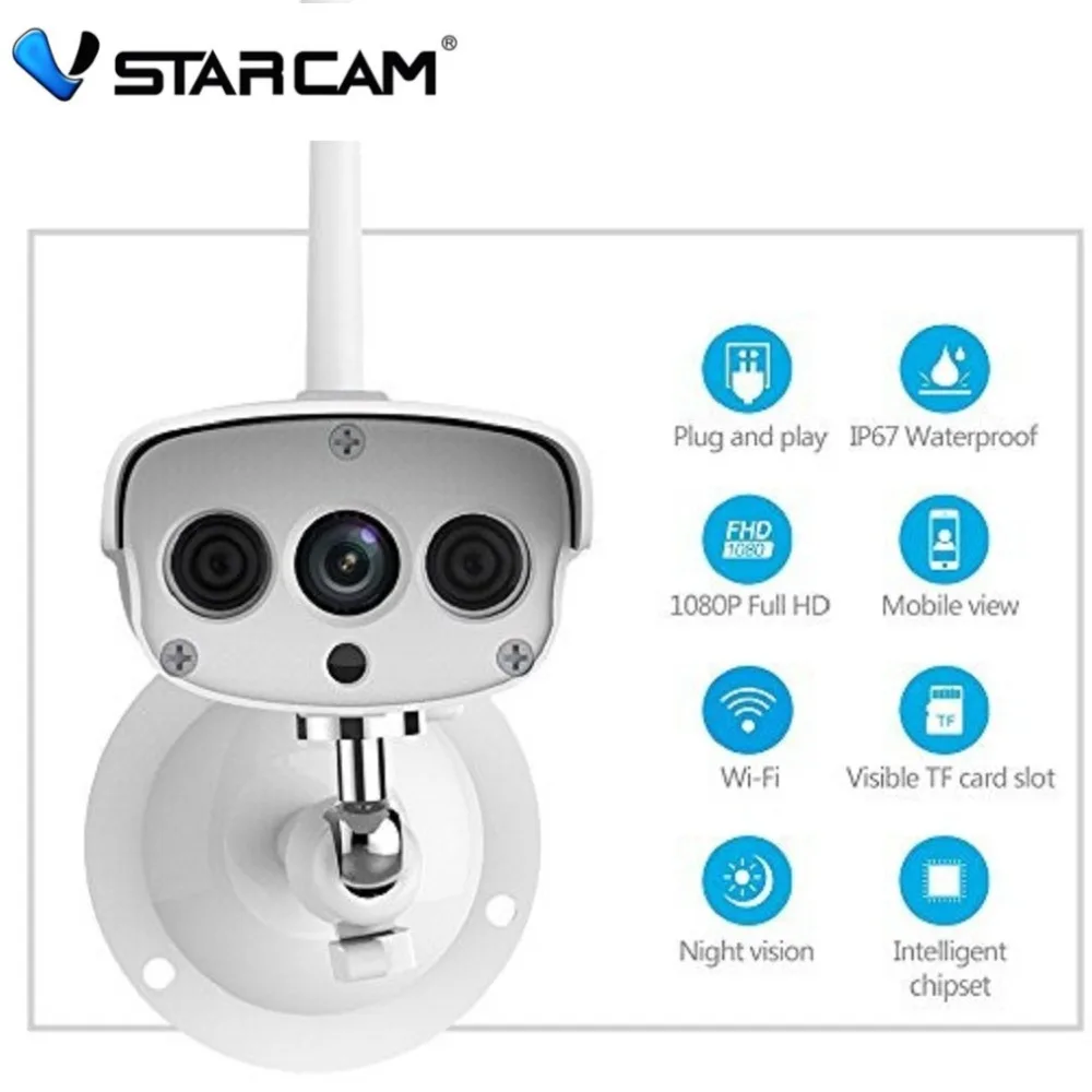 

Vstarcam C16S HD 1080P Wireless WIFI IP Camera IP67 Waterproof Outdoor 2MP IR Cut Webcam Maximum Support for 128G TF Card