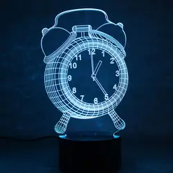 Творческий 3D светодиодный Visual мило атмосфер светильник USB будильник Форма настольная лампа Новинка Ночник подарок красочные лампы