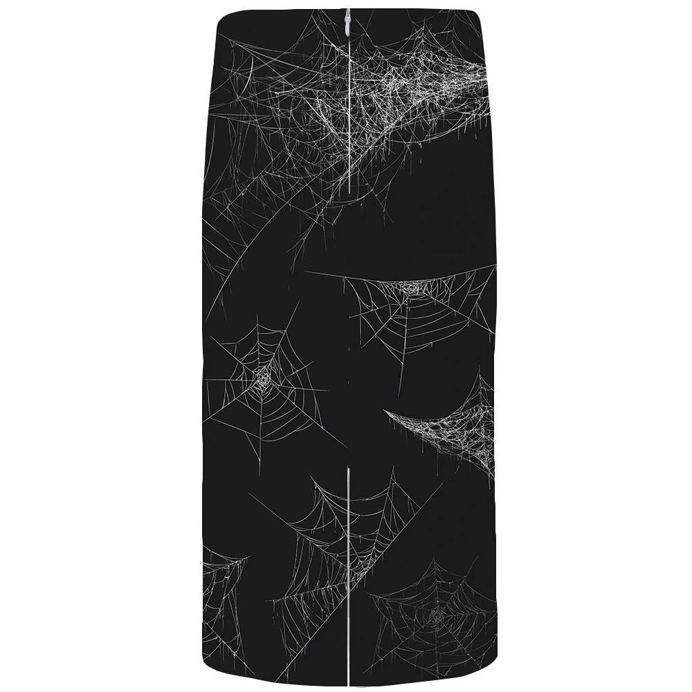 KYKU Brand Spider Web Skirts Women Black Party Floral Gothic Pencil 3d Print Skirt Vintage Ladies Skirts Womens Casual Summer KYKU Brand Spider Web Skirts Women Black Party Floral Gothic Pencil 3d Print Skirt Vintage Ladies Skirts Womens Casual Summer