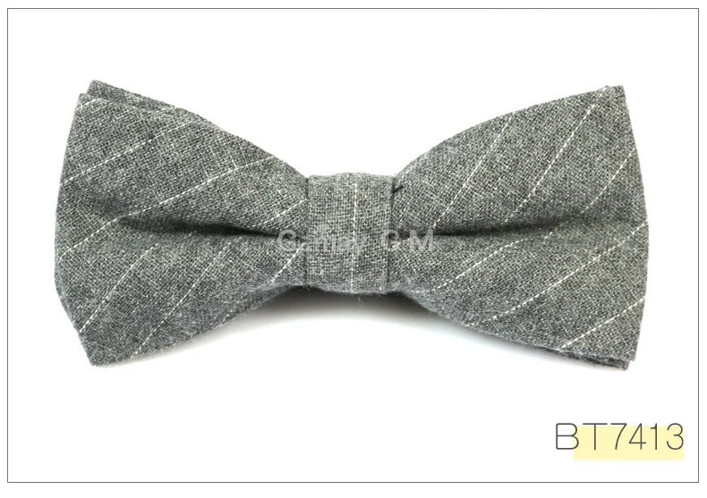 Formal Commercial Bowtie for Men's Wedding Party Male Skinny Plaid Bow ties Gravatas Slim Cravat Accessories - Цвет: BT7413