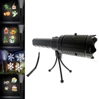 

Battery Operated Christmas Projector Lights 2 in 1 Projection Handheld Flashlight with 12 Patternsfor Xmas Easter Halloween