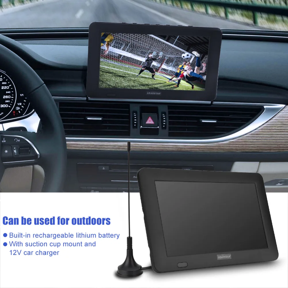 

LEADSTAR 9inch ATSC 16:9 HD Digital Analog Portable TV Color Television Player for Home Car for EU Plug
