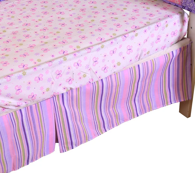 Детский комплект постельного белья с бабочками, комплект детской кроватки из 4 предметов, хлопковое постельное белье с рисунком животных из мультфильма, включает одеяло