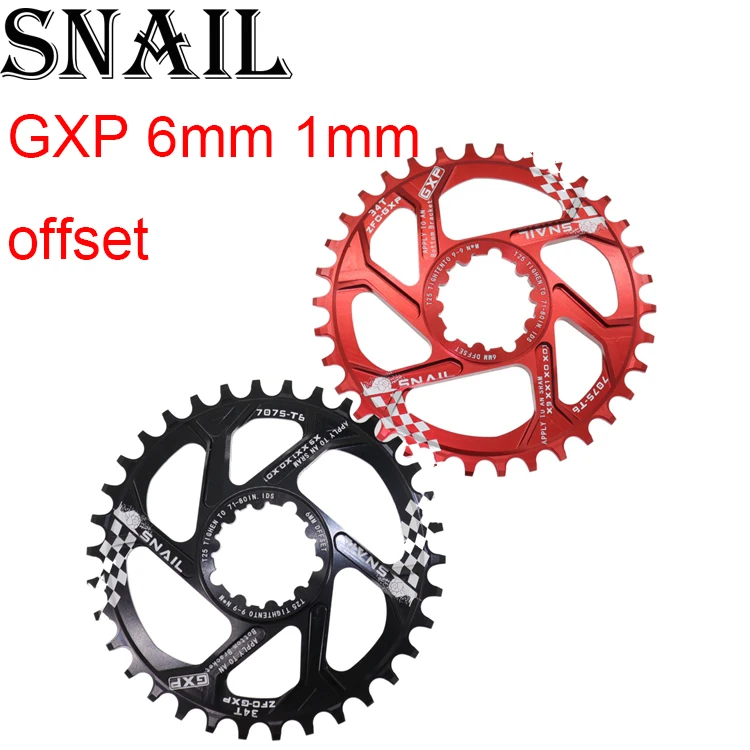 Baratos Cadena de caracol para GXP 6mm 1mm 6 1mm offset ronda eagle 30t 32 34 36 38 40X9X0 XX1 XO1 placa dentada de bicicleta MTB sram gxp