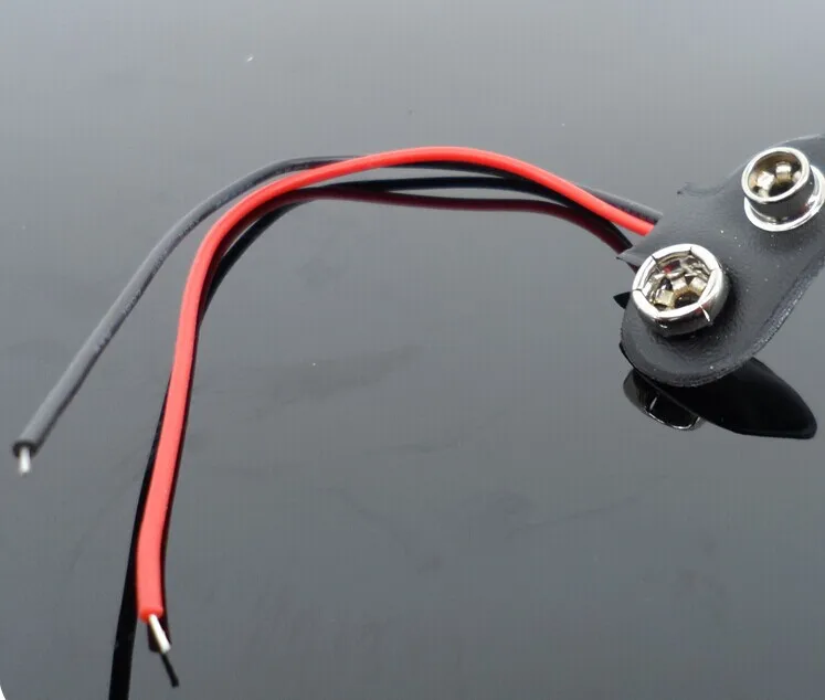 100PCS 9V battery button cell wire DC 9V battery wire DIY Model toy battery wire free shipping