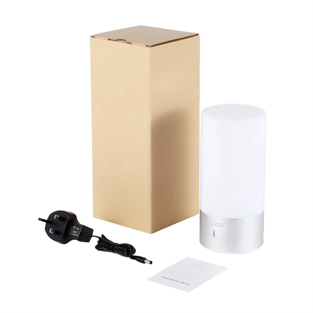 

Touch Activated 450 Lumen ABS & Aluminum Alloy Table Lamp Touch Sensor Bedside Lamp + Dimmable Light & Color Changing RGB