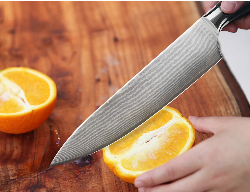 damascus steel kitchen knife