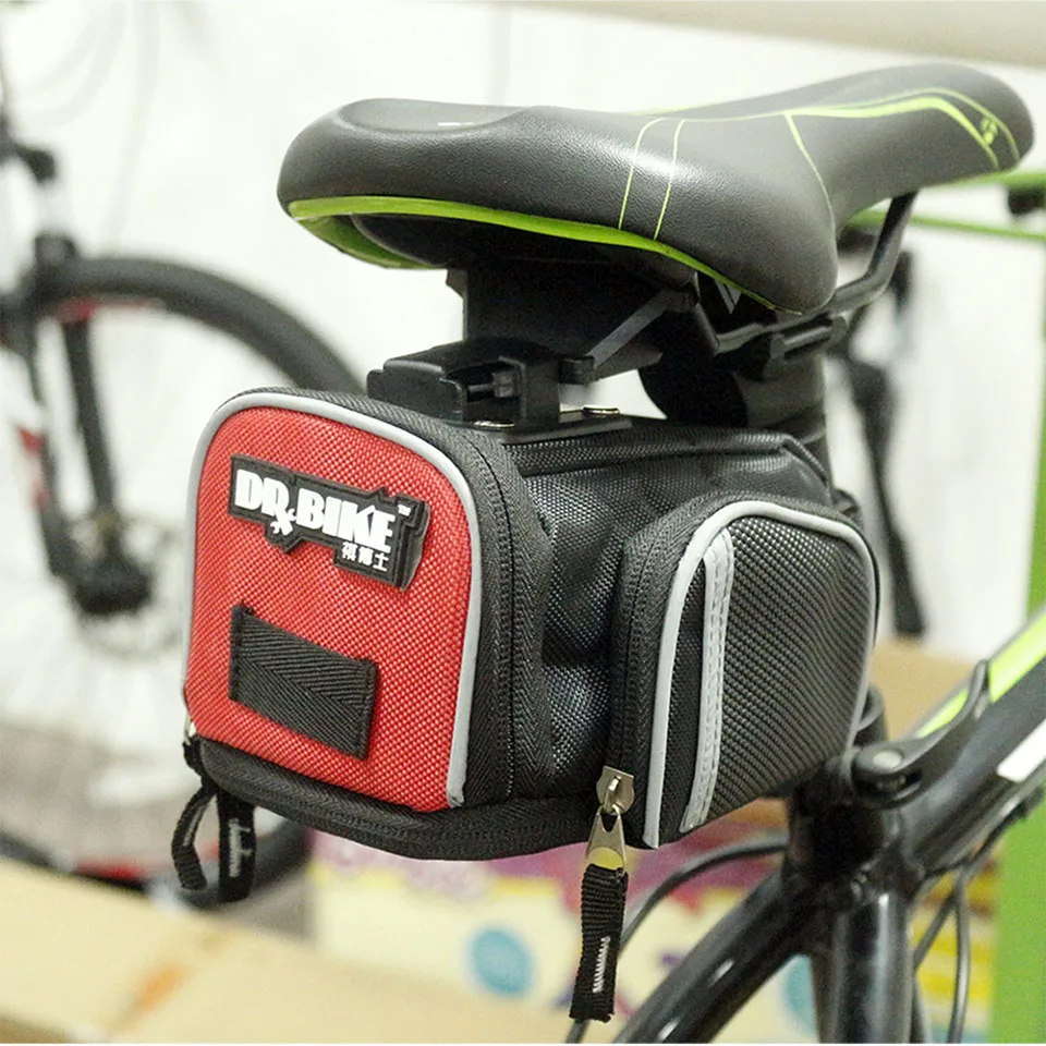 Cheap DrBike Bicycle Tail Rear Bag Waterproof Red Bag on the Seat Post Bag  Cycling Accesorios Bicicleta Bolsa Roja 13