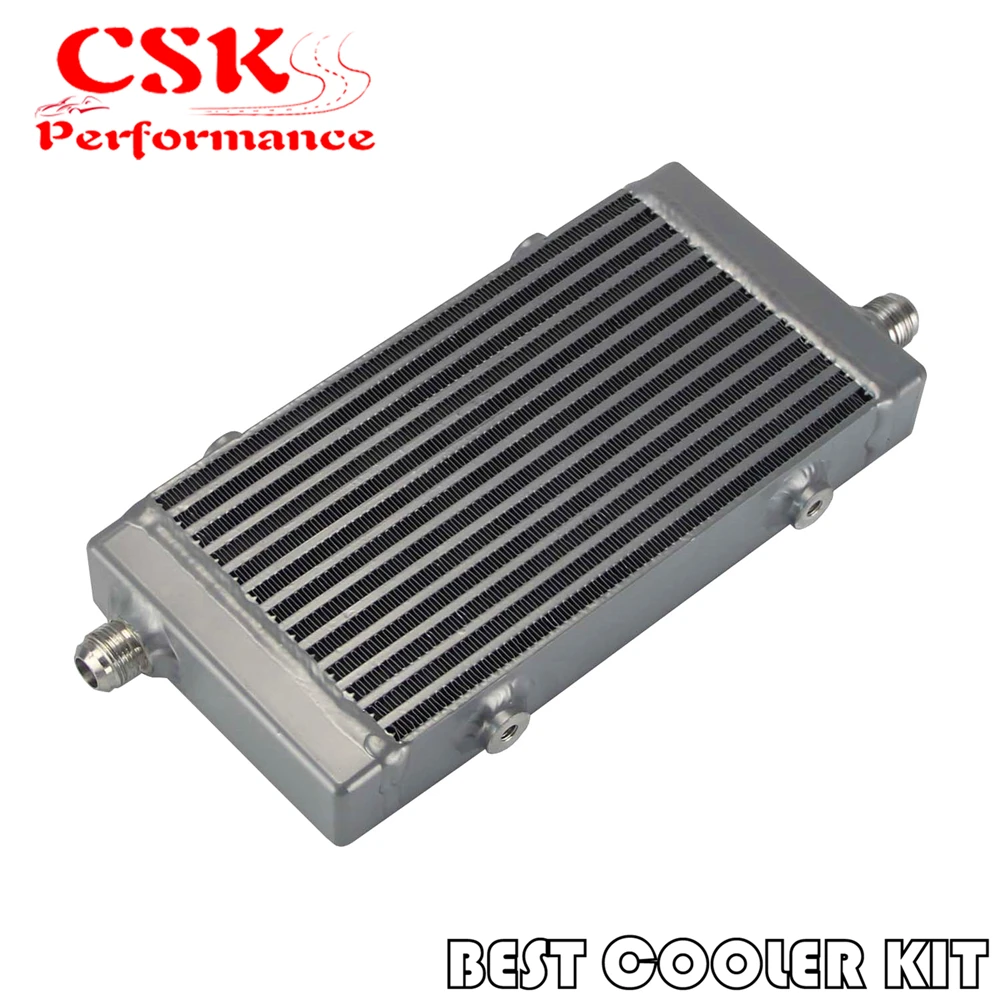 

Universal Bar and Plate Single Cross Flow Oil Cooler 9.5"x5.5"x1.58" Core small Silver/Black