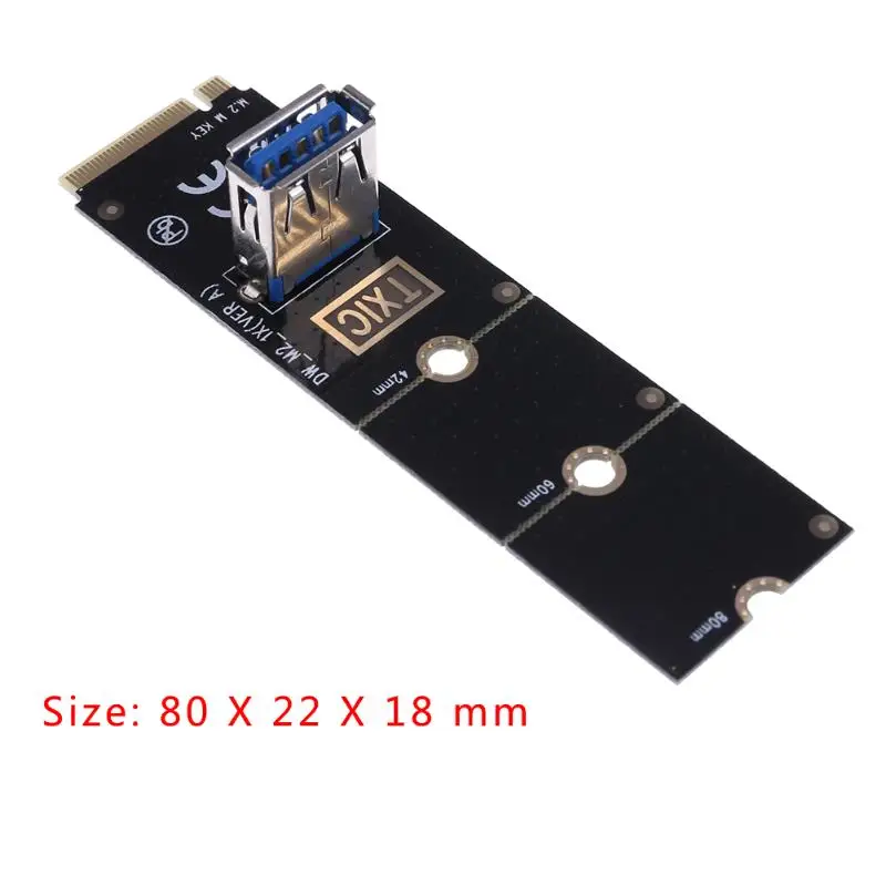 NGFF M.2 to USB3.0 Converter Adapter Graphic card Extender Card M.2 NGFF to PCI-E X16 Slot Transfer Card Mining m2 Riser Card