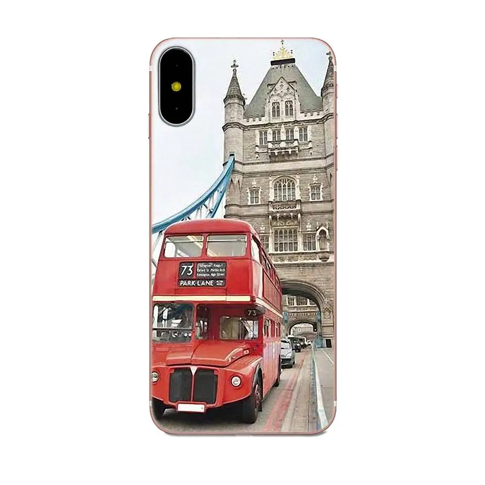 Мягкий чехол для телефона Лондонский автобус Англия телефон Huawei P8 P9 P10 P20 P30 Mate 7 8 9