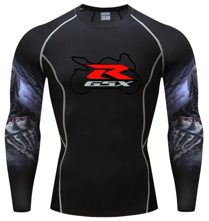 

SUZUKI R GSX mens T Shirt 3D Printed long sleeve shirts Fitness Men Quick Dry Compression Shirt Tops Quick dry tshirt Tights