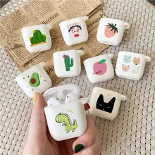 Милый чехол для Airpods с милым рисунком, мягкий чехол s для AirPods, чехол, защитная крышка, мультяшный Bluetooth, беспроводной чехол для наушников