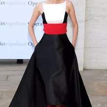 На заказ размер высокая низкая для красной дорожки, популярное платье с глубоким вырезом на спине, для выпускного вечера Черное Пятнистое плетение на заказ