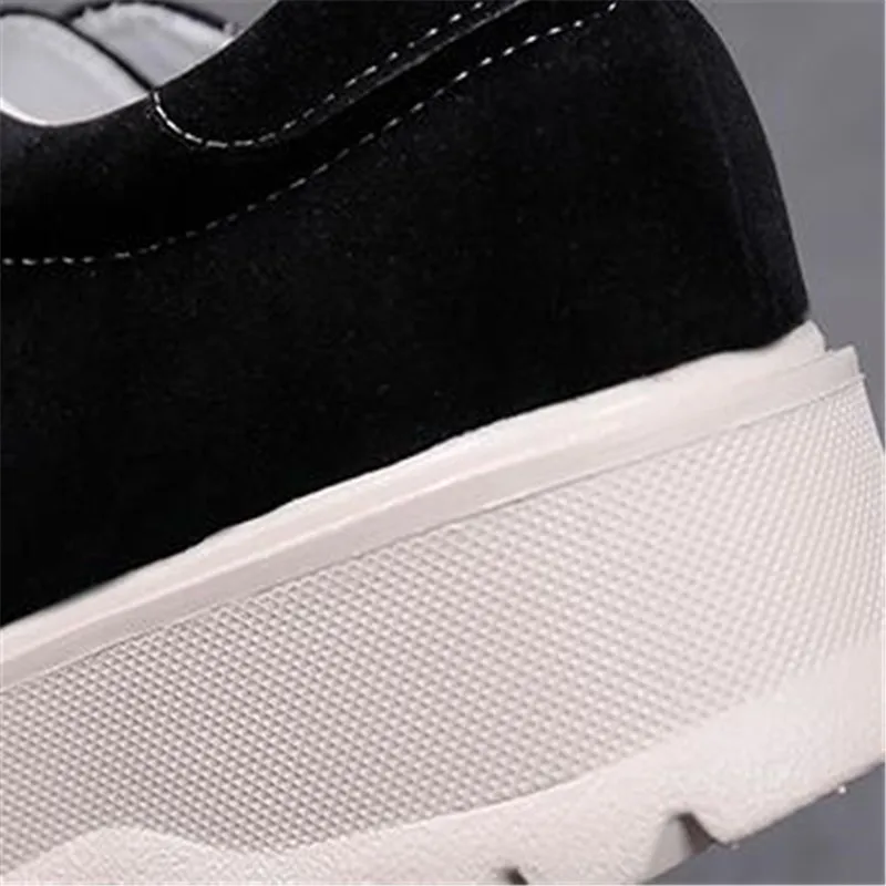 Женские замшевые криперы FeiYiTu черные красные коричневые повседневные туфли на