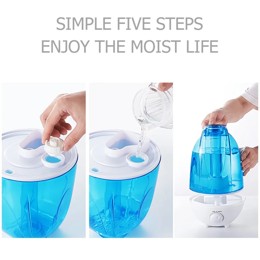 3L4L Large Capacity Air Humidifier Mini Ultrasonic Humidifier Aroma Diffuser Mist Maker Air Purifier Humidificador LED Lamp (5)