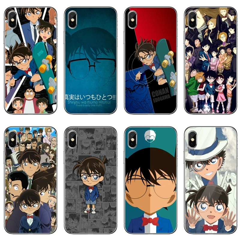 

japan Anime Detective Conan For Apple iPhone 8 7 plus 6s 6 plus X XR XS Max SE 5s 5c 5 4s 4 protective TPU Soft phone cover case